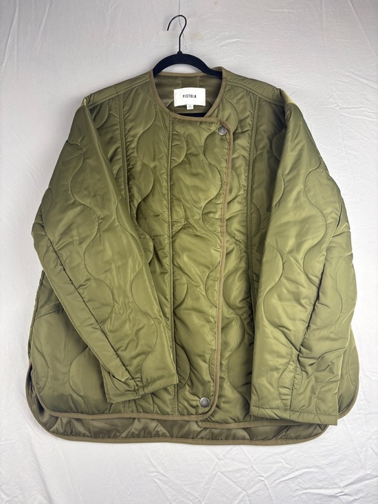 pistola Jackets & Blazers - Pistola Quilted Jacket Women’s Medium Olive Green Snap Lightweight Liner Coat